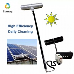 Rotating Solar Panel Cleaning Brush